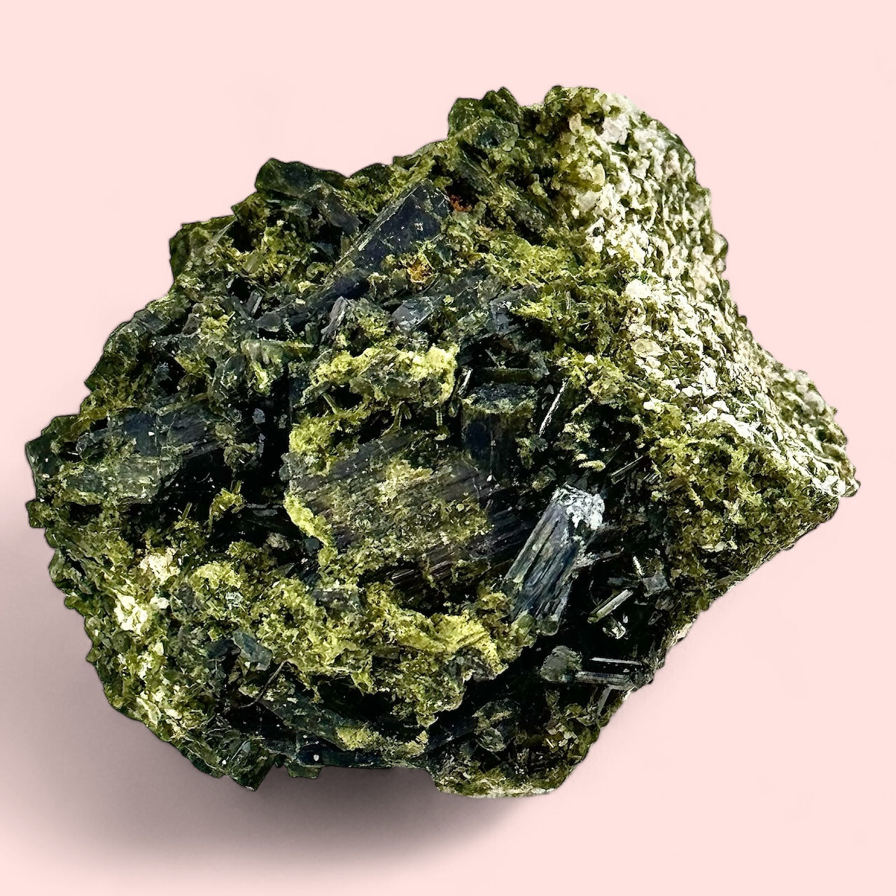 epidote stone with tourmaline flecks