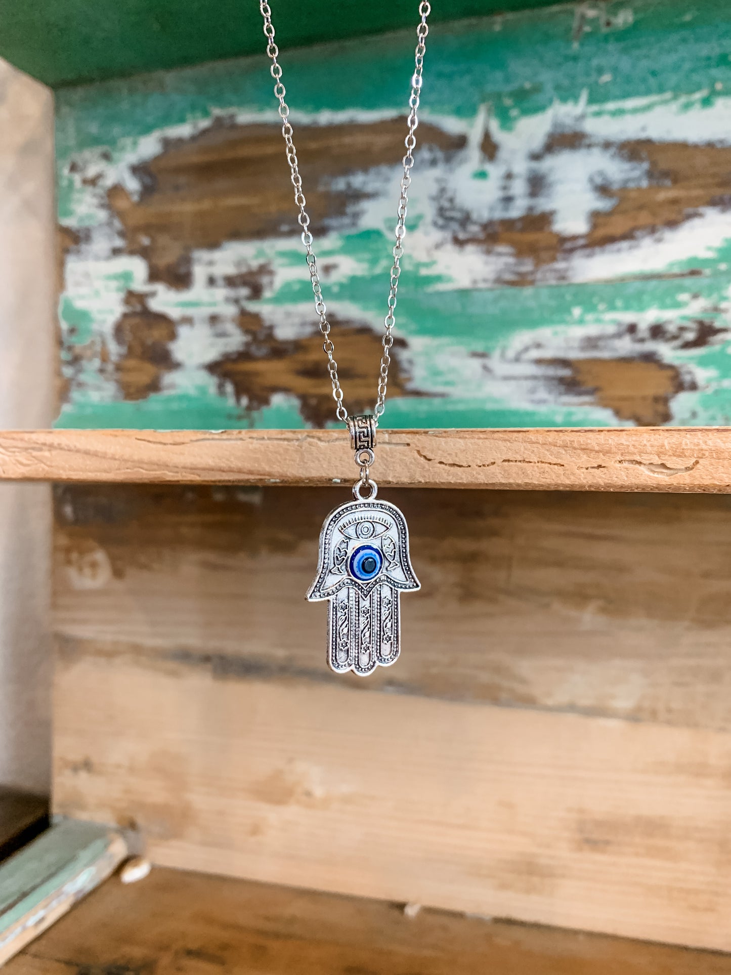 Hamsa Hand Evil Eye Necklace