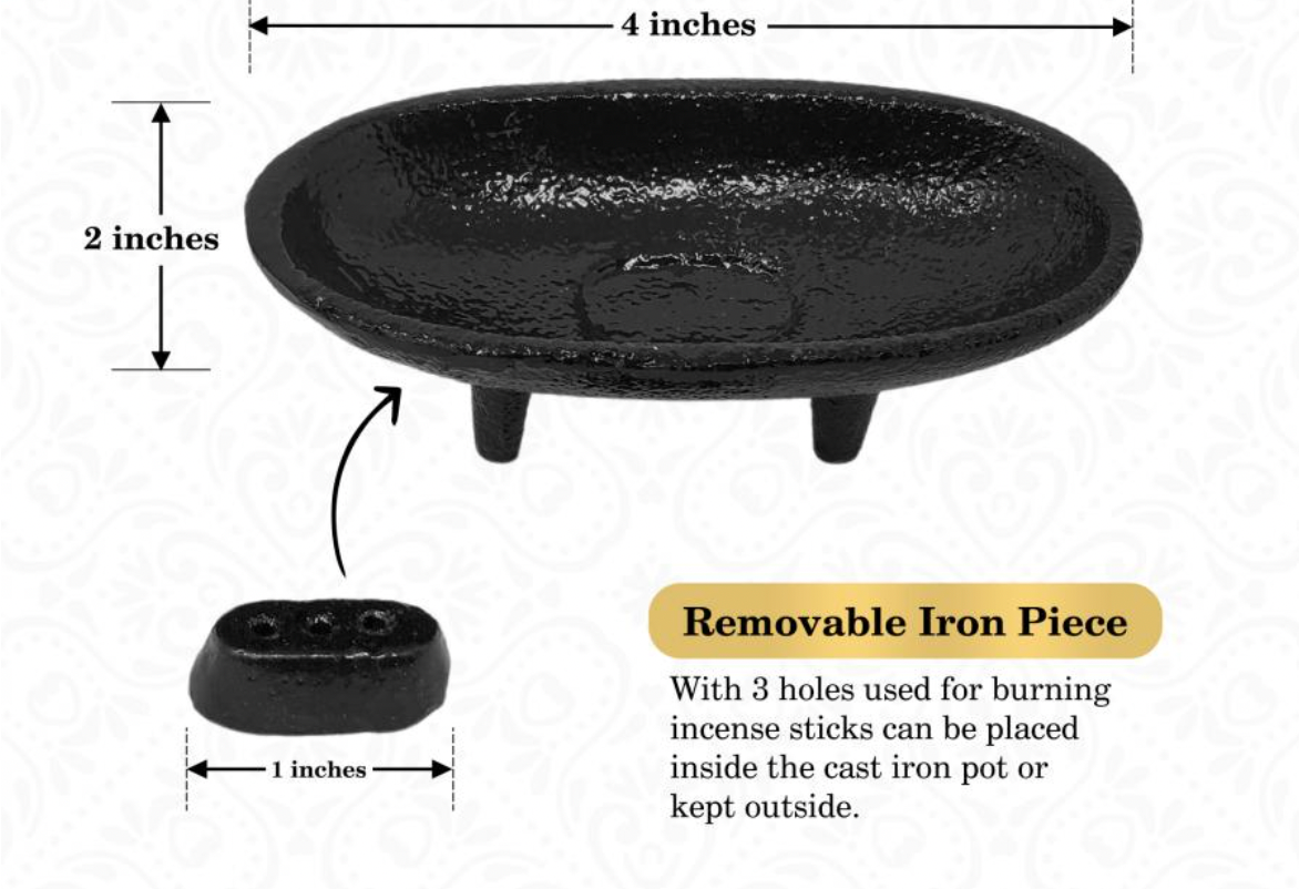 Cast Iron Incense Burner