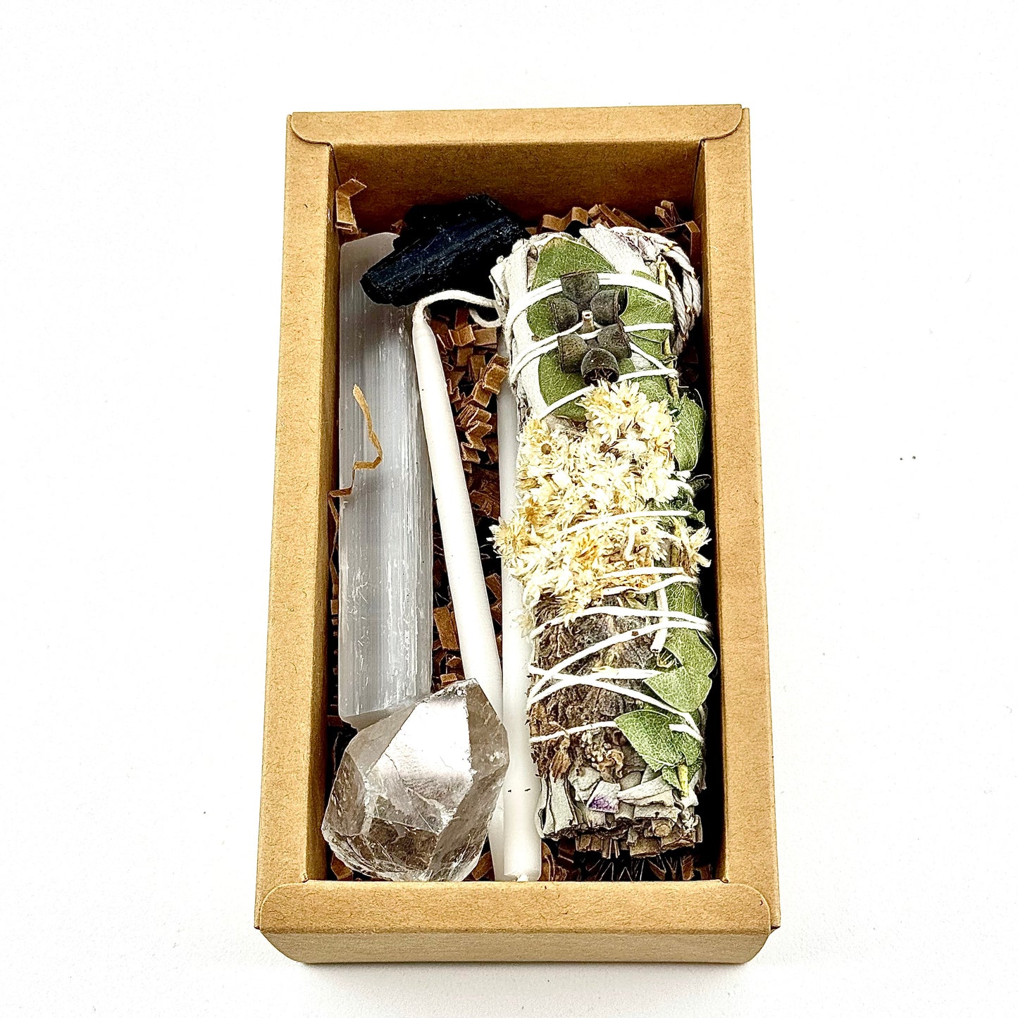 box containing cord cutting ceremoney tools