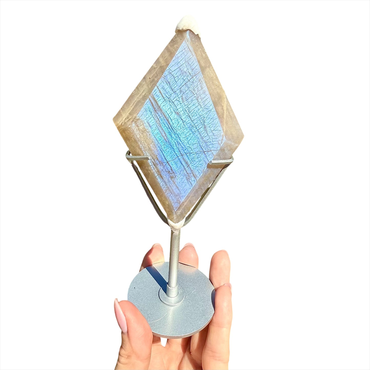 Moonstone + Sunstone Diamond Carvings