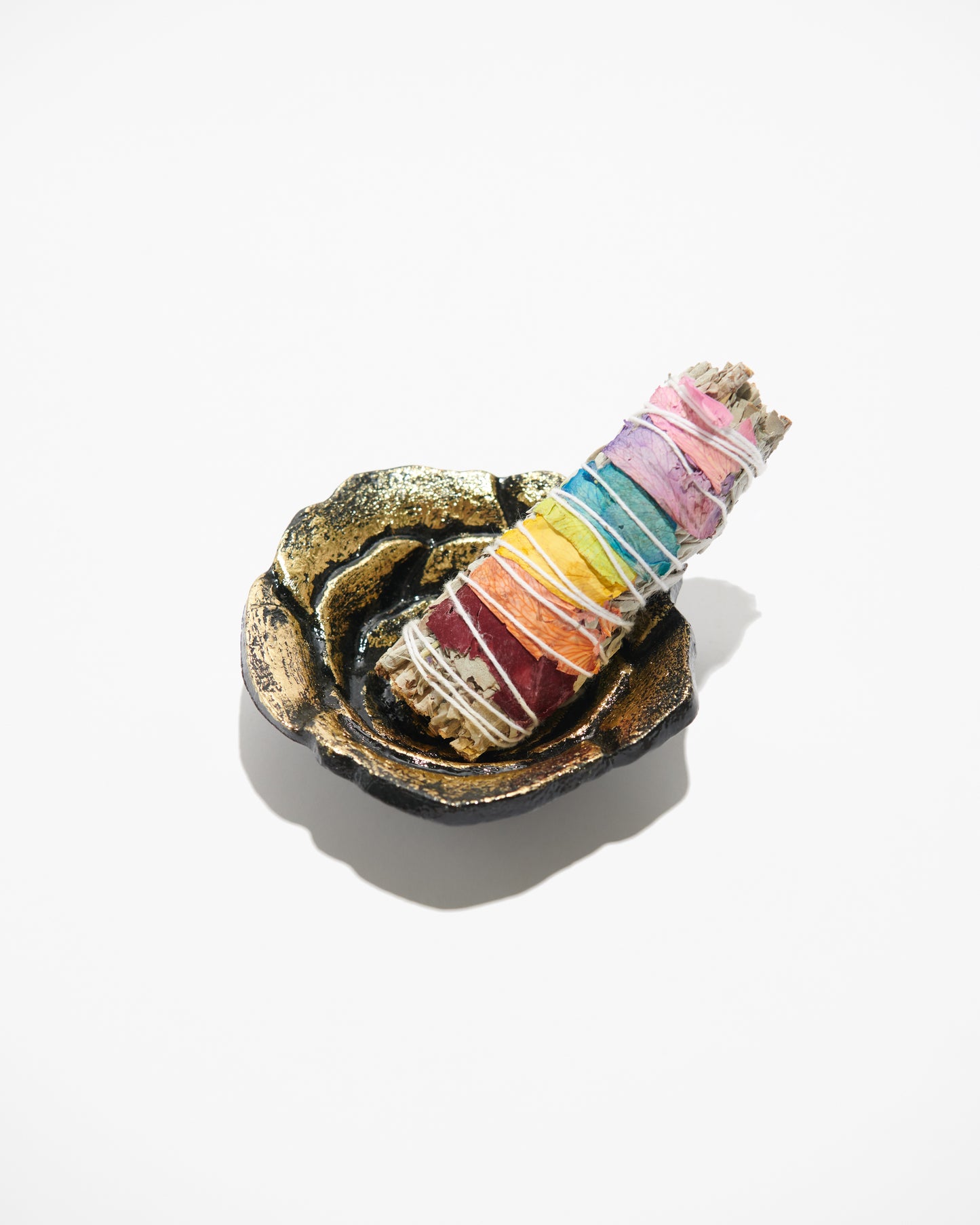 Sage + Chakra Color Rose Smudge Stick