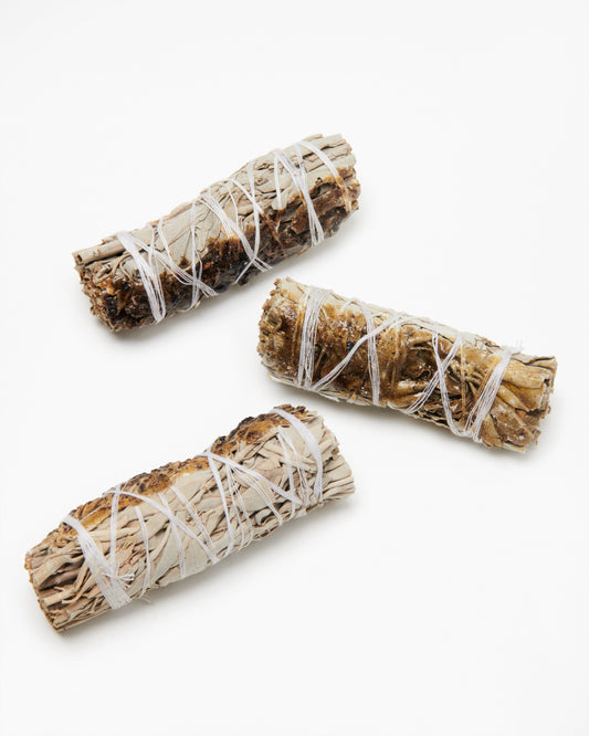 White Sage + Copal Resin Smudge Bundle - Crystals Shop, Gems + Wholesale Sage by Liv Rocks