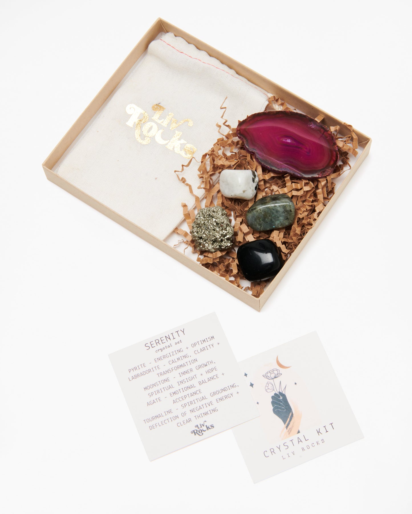 SERENITY Crystals + Rocks Set - Crystals Shop, Gems + Wholesale Sage by Liv Rocks