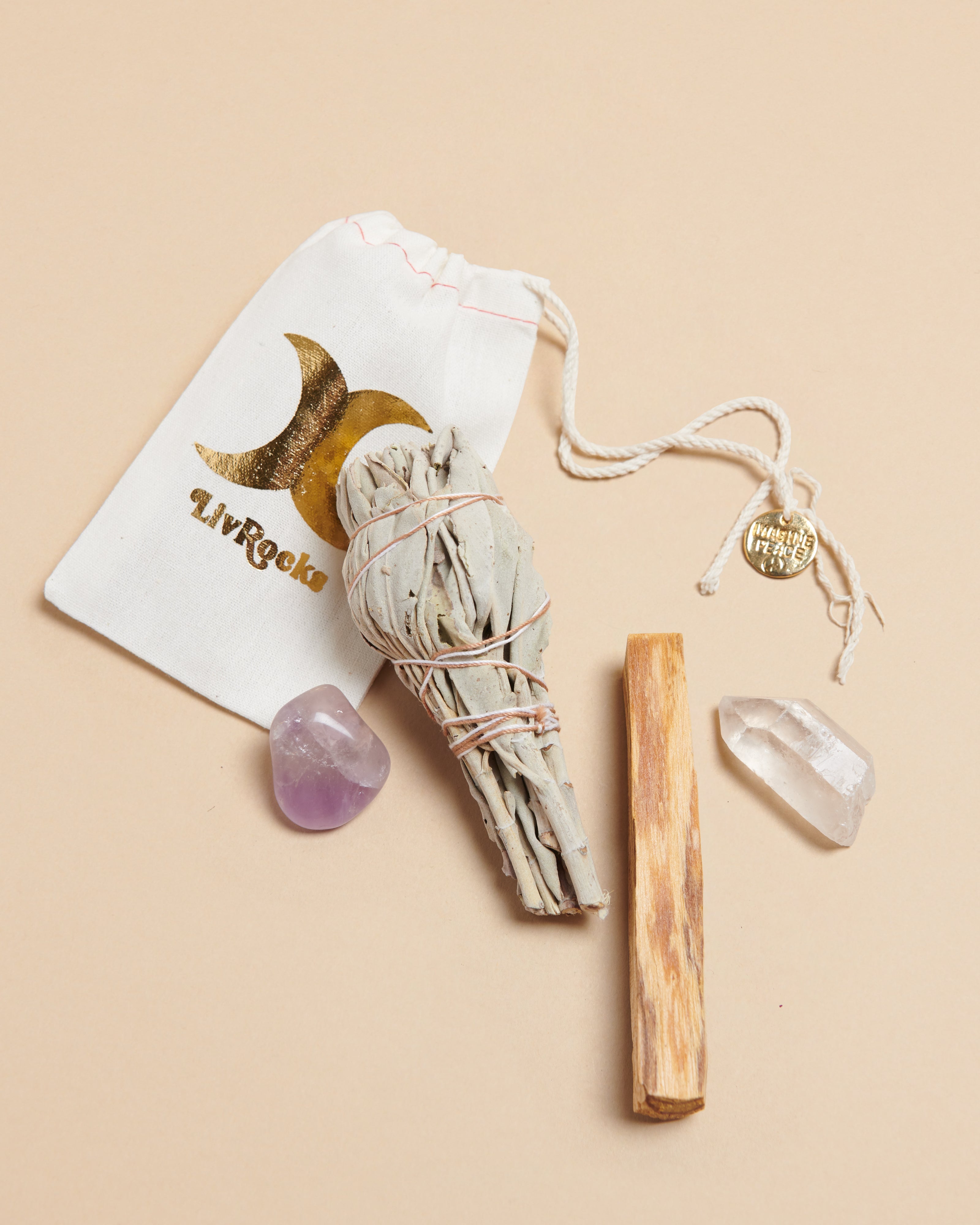 Buy Peace & Calm Ritual Kit – Stress Relief & Healing Crystals – Liv ...