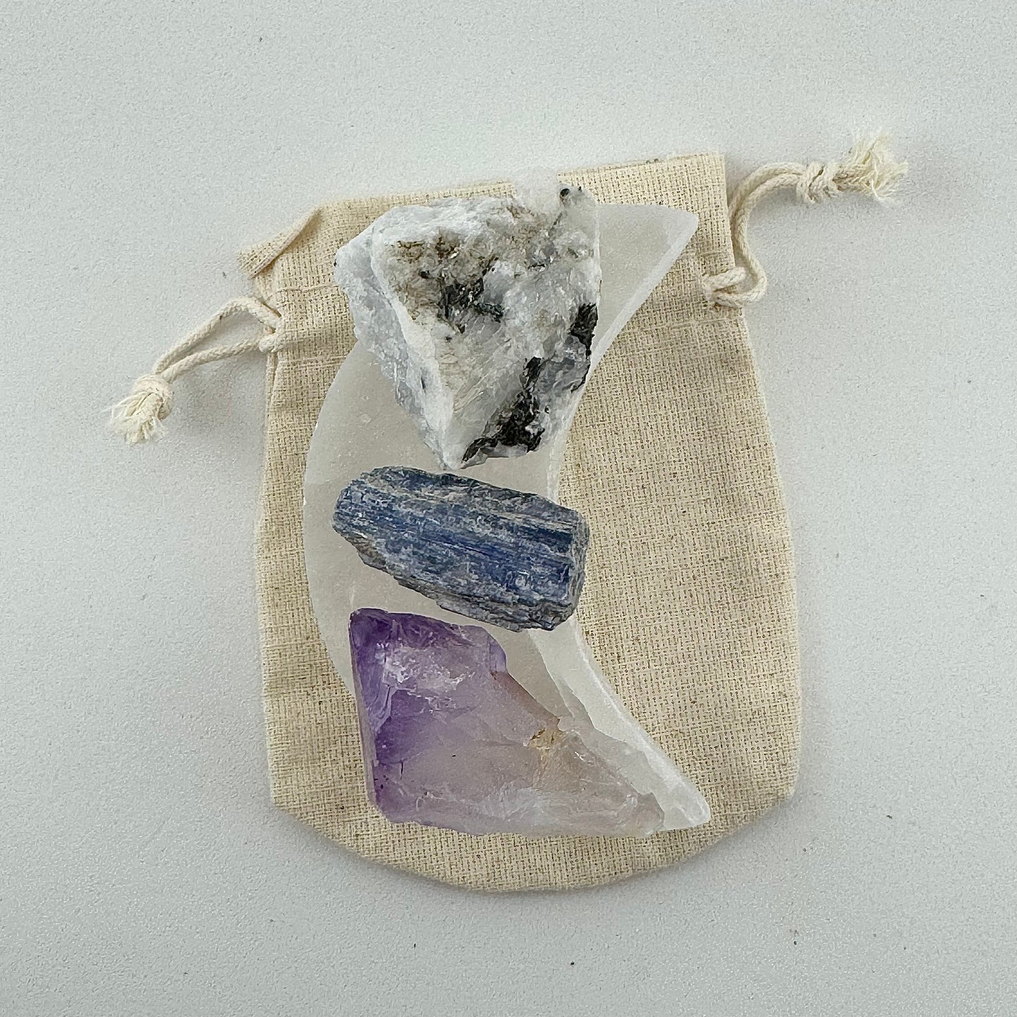 Recharge + Calm Crystal Kit with Selenite Moon