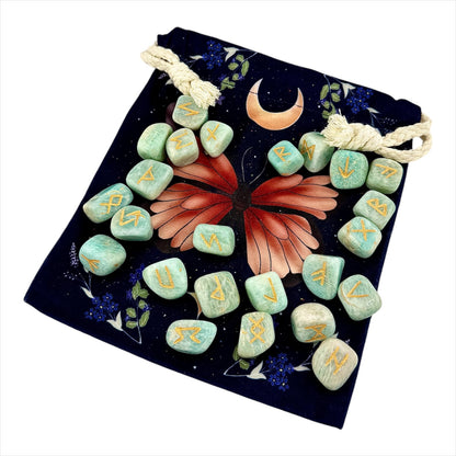 Crystal Runes with Carrying Pouch