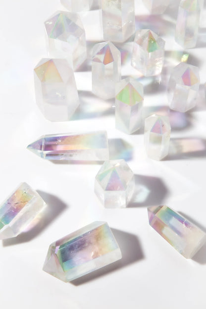 Rainbow Aura Quartz Crystal Clusters