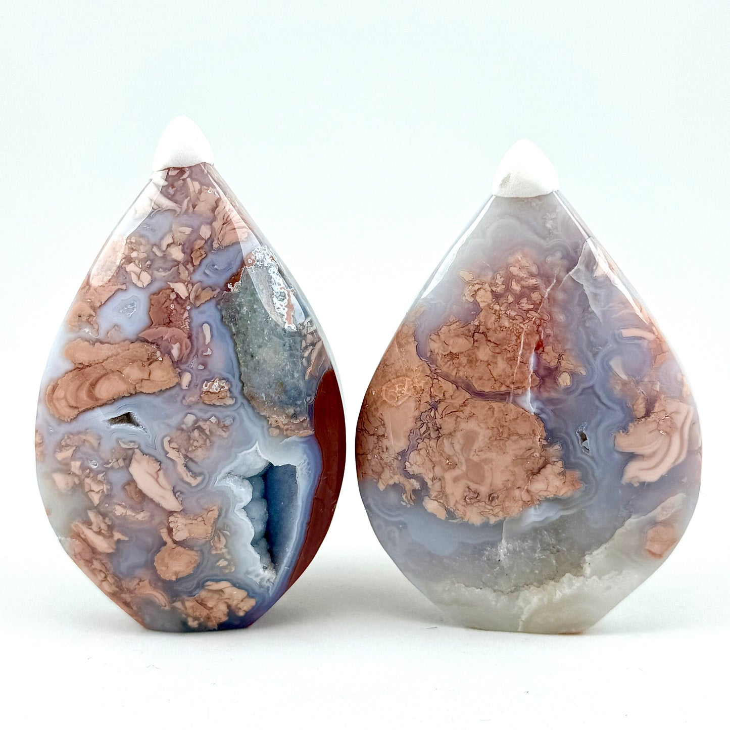Cotton Candy Agate Teardrops