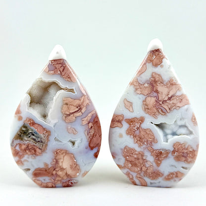 Cotton Candy Agate Teardrops