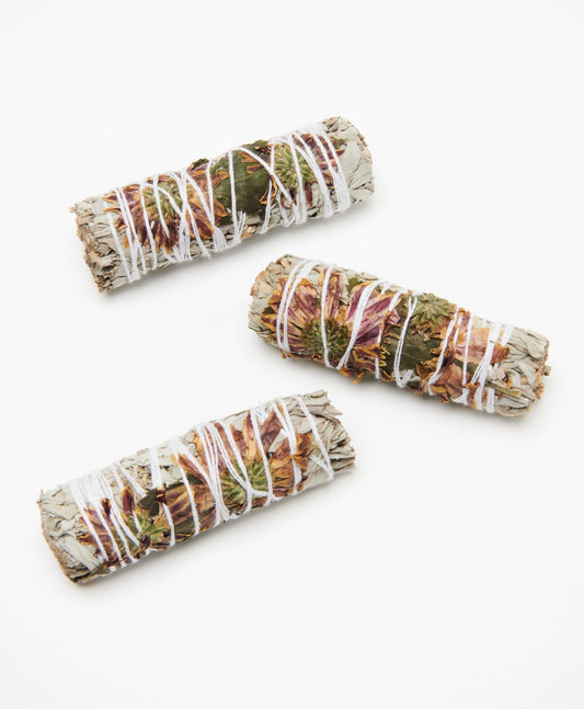 Sage and Daisy Dragon Flower Smudge Bundle