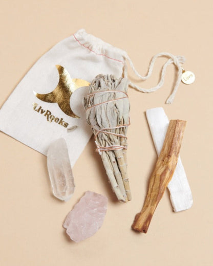 Love Ritual Kit - Energy Clearing Bundle - Crystals Shop, Gems + Wholesale Sage by Liv Rocks