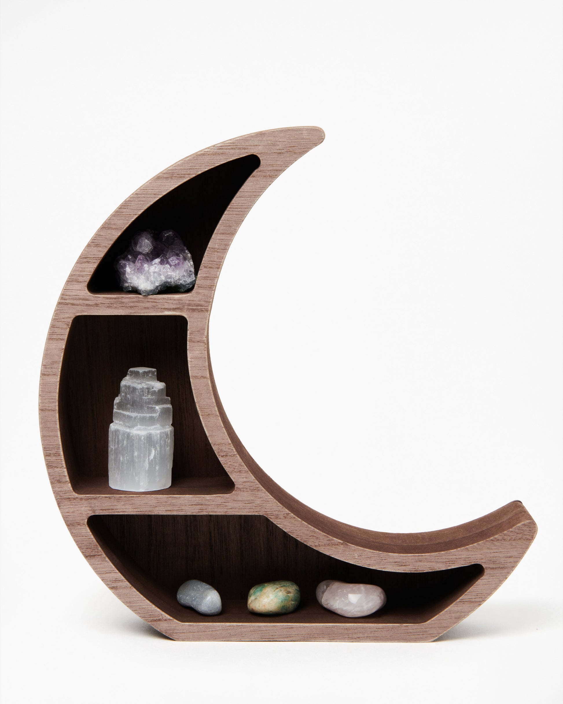 Crescent Moon Crystal Display Shelf - Crystals Shop, Gems + Wholesale Sage by Liv Rocks