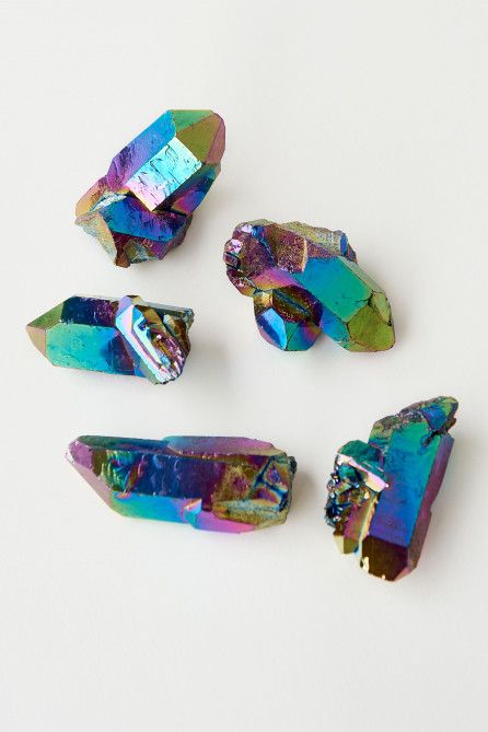 Rainbow Aura Quartz Crystal Clusters