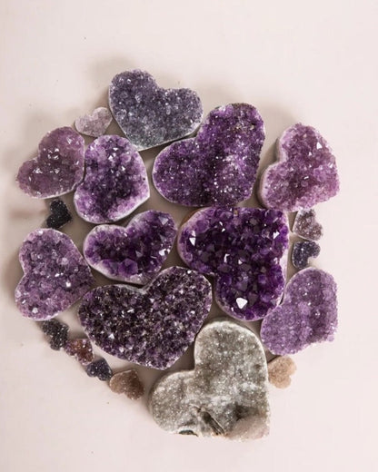 Amethyst Druzy Hearts - Crystals Shop, Gems + Wholesale Sage by Liv Rocks