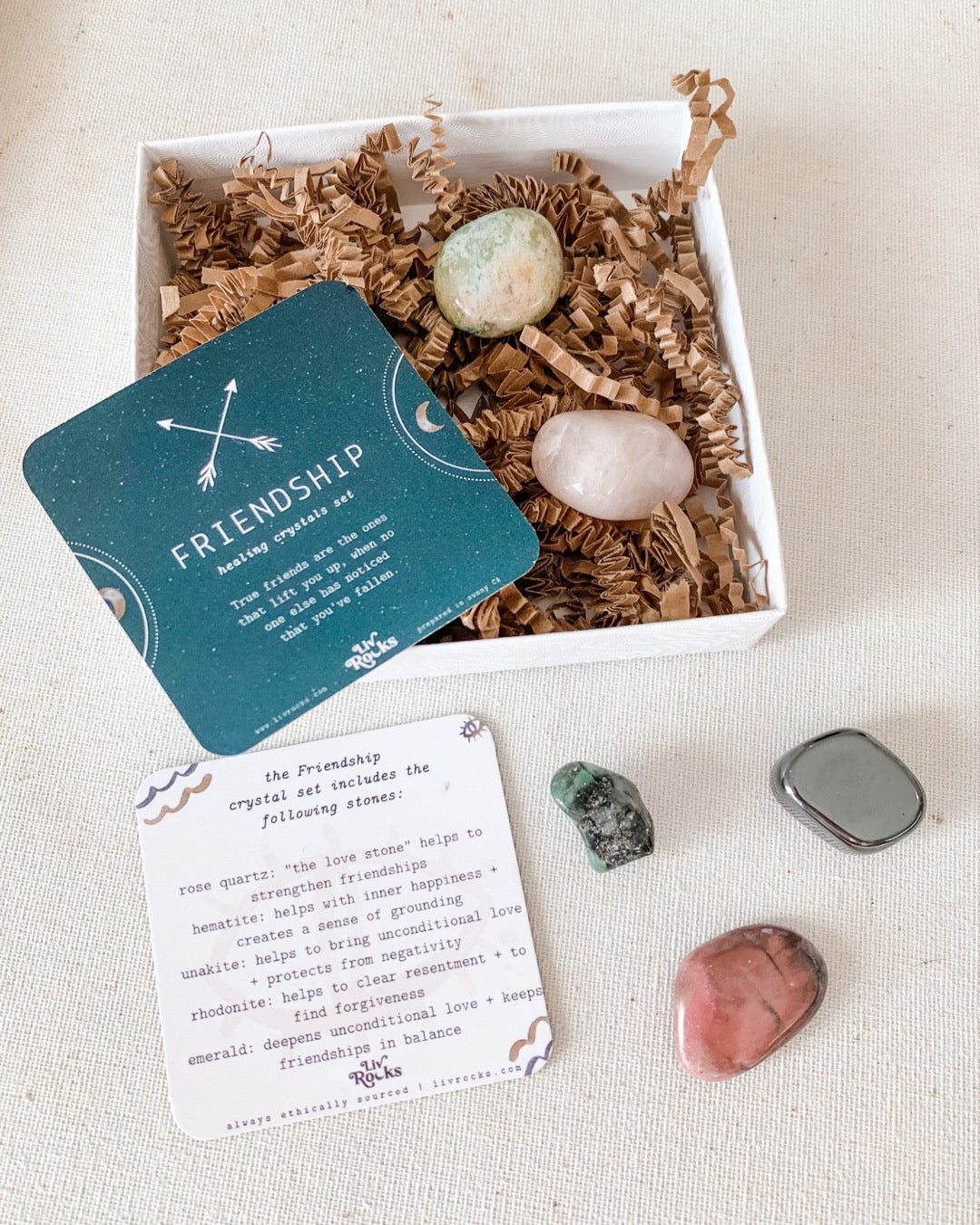 FRIENDSHIP Crystal Set - Crystals Shop, Gems + Wholesale Sage by Liv Rocks