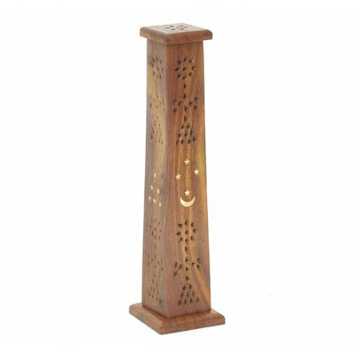 Wooden Incense Burner Tower - Crystals Shop, Gems + Wholesale Sage by Liv Rocks
